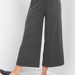 GAP Wide Rib Crop Dark Charcoal Pants